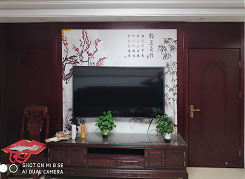 酒泉中式家庭装修电视柜效果展示