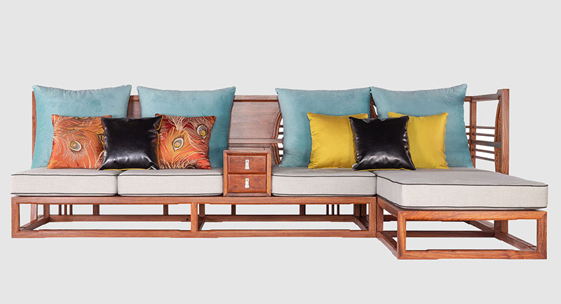 酒泉中式家居装修实木沙发组合家具效果图